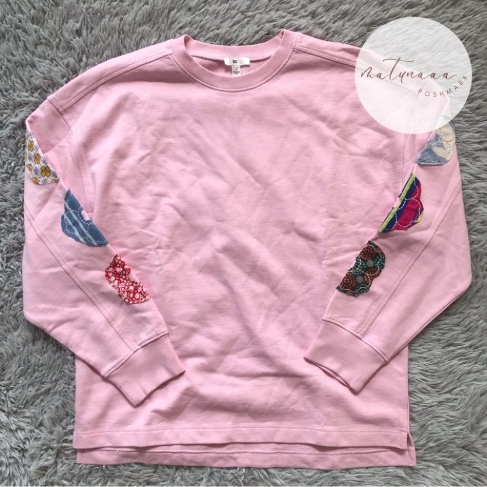 Nordstrom BP Oversized Crewneck Sweatshirt in Pink Opal Flowers